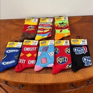 Crazy socks set of 7, NWT Themed Socks Set - Sour Patch, Pringles, Oreo